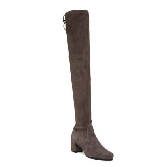 NWOT IN BOX Stuart Weitzman Hinterland Boots Gray Over The Knee 9 - Picture 1 of 13